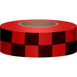 Checkered Red/Black Flagging, 300'
