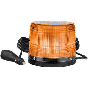North American Signal 625 Series LED Beacon Light w/Magnetic Base, Amber/White