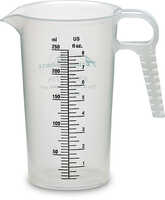 8 oz./250 ml; graduated every .25 oz./5 ml