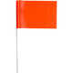 2-1/2 x 3-1/2 Plain Colors Stake Wire Marking Flags