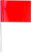 2-1/2 x 3-1/2 Plain Colors Stake Wire Marking Flags