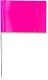 4 x 5 Fluorescent Color Plain Vinyl Stake Wire Flags